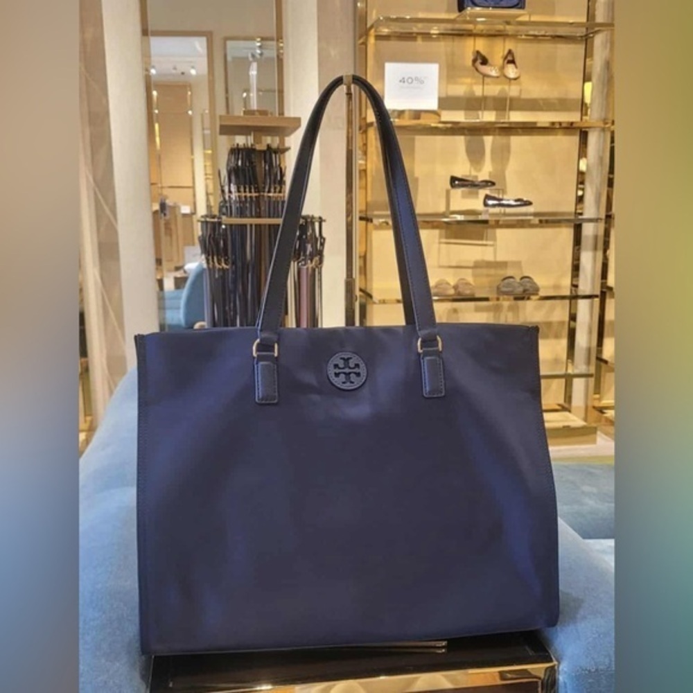 FINAL PRICE -Brand New•TORY BURCH•Blue Ella Nylon Tote Bag